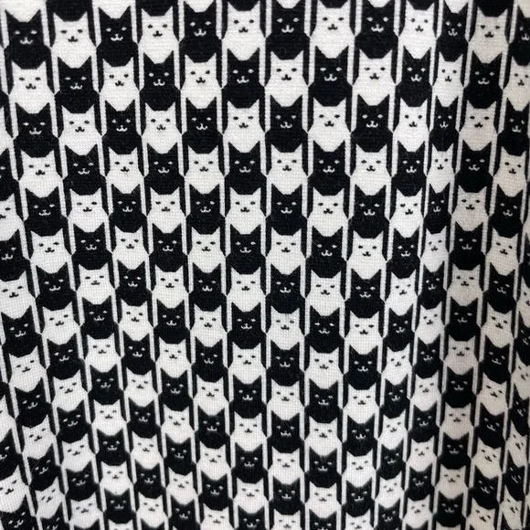 Betabrand Straight Leg Chino Dress Yoga Pants Catstooth Cat Print Size Small - Picture 6 of 9